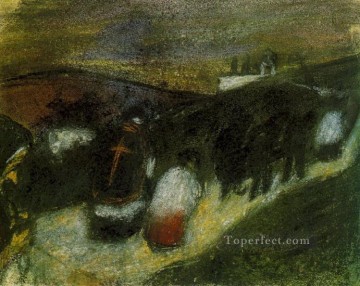 Enterrement rural 1900 Cubismo Pinturas al óleo